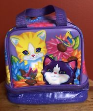 Vintage Lisa Frank Lunch Bag Cats Kittens Purple Pink Yellow Daisies Butterflies picture