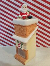 Vintage Christmas Napco? Lefton? Santa on Chimney Vase Planter 7