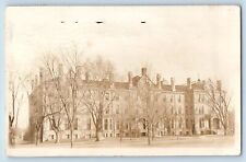 Waseca Minnesota MN Postcard RPPC Photo Gridley Hall Building Scene Street 1915 picture