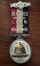 ATQ c1890 Ladies of the Maccabees Memoriam Double-sided Medal Mears MI Hive 523 picture
