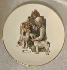Norman Rockwell Saturday Evening Post Classics Making Friends Dogs Plate 1981 picture