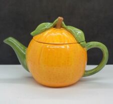 Vintage Teleflora Gift Teapot Orange Shaped picture