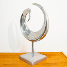 Mid Century Modern Sculpture Kinetic Abstracted Art Aluminum Metal Sculpture Mcm picture
