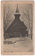 ORIGINAL Antique Cabinet Photo Church Exterior c1890s picture
