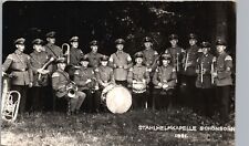 NAZI MARCHING BAND 1931 schonborn germany real photo postcard rppc original rare picture