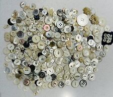 ONE POUND Old Vintage Antique Shell Buttons PEARL MOP ABALONE SHELL 475 Buttons picture