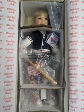 New 16” Porcelain Baseball Boy Doll W/COA 1997 Cracker Jack picture