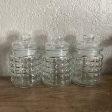 Clear Glass Apothecary Jar Canister Set Of 3 picture