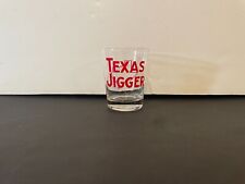 Oversized Texas Jigger Whiskey Glass with Red Graphics and State Outline picture