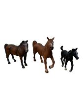 Lot of 3 Schleich Horses 2000's Arabian Mare Lipizzan & Foal Animal Figurines picture