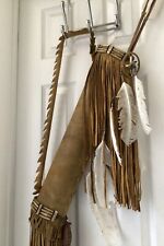 Handmade Indian Quiver W/Arrows-All Leather, Bones, Beads & Feathers-Old&Mint picture