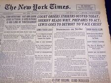 1937 FEB 3 NEW YORK TIMES - COURT ORDERS STRIKES OUSTED TODAY - NT 1290 picture