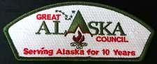 GREAT ALASKA COUNCIL AK BSA NANUK LODGE OA 355 523 10TH ANNIVERSARY CSP RARE picture