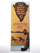 1968 Old West Trail Adventure Map Vintage Travel Brochure Cowboy Western Trip picture