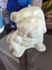 Vintage Mid Century Yellow Bulldog Morton Pottery Planter figurine 4in. picture