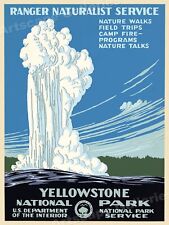 1938 Yellowstone Park Vintage Style Ranger Naturalist Travel Poster - 18x24 picture