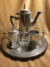 Vintage Duratale by Leonard Pewter 5 Piece Coffee Serving Set, Made in Italy picture