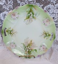 VINTAGE STAMPED SILESIEN GERMANY HANDPAINTED FLORAL LILY OF THE VALLEY 10