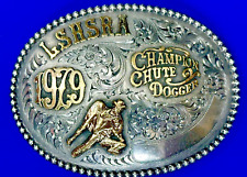 LSHSRA Champion Chute Dogger 1979 Gist Sierra Silver 1/10 10K Trophy Belt Buckle picture
