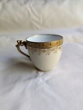 Vintage Limoges Strawbridge & Clothier France White Gold Demitasse Cup/Teacup picture