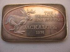 1-OZ.999 SILVER RARE 1974 USSC THE  JACKALOPE  BAR HOPPER+GOLD $ CRASH INSURANCE picture