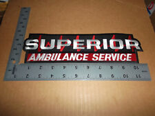 Superior Ambulance Service Fire EMS Patch~Michigan~MI~Brand New~Large Patch~ picture