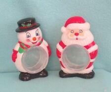 Vintage Santa and Snowman Candy Banks by Hilco picture