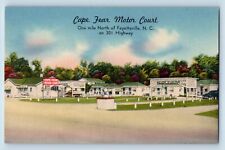 Fayetteville North Carolina NC Postcard Cape Fear Motor Court Inn Motel Vintage picture