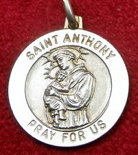 Vintage Finder of Lost Objects Husbands St Anthony Sterling Silver Rosary Medal picture