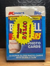 NEW 1990 Topps Kmart Collector's Ed. Baseball Superstars 33 Photo Cards Sealed picture
