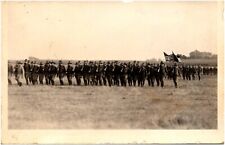 U.S. Troops Training at Camp Custer Michigan WW1 1910s Military RPPC Postcard picture