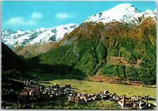 Valley Of Aosta - Cogne Panorama Background The Gran Paradiso Italy Postcard picture