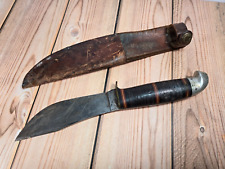 VTG Knife Western Boulder Colorado W/ Leather Sheath Fixed 4.75” Blade USA picture