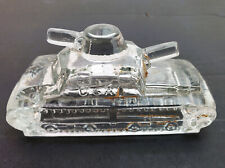 Vintage Victory Glass Jeannette PA Miniature War Tank Candy Container picture
