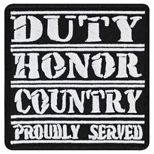 United States Military Patch DUTY HONOR COUNTRY PROUDLY SERVED Veteran 3