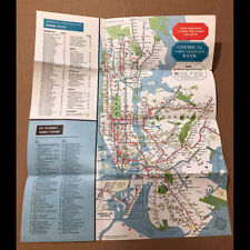 Original vintage c 1950s New York City NYC Subway Map - courtesy Chemical Bank picture