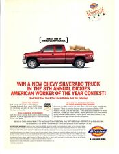 Vintage Chevy Silverado Print Ad Dickies Contest 1999 Dallas American Worker picture