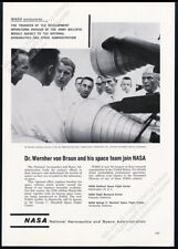 1960 Wernher von Braun photo with Mercury astronauts NASA vintage print ad picture