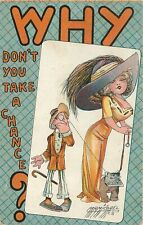 Postcard 1912 Carmichael Sexy woman Why Series Comic humor 23-13676 picture