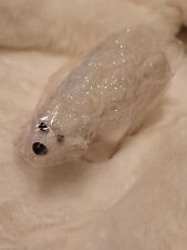 Polar Bear Walking Sparkly Blow Mold Christmas Figurine Decor Holiday Village picture