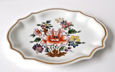 Vintage Richard Ginori Oval Scalloped Porcelain Trinket Dish Italy 6 1/8” picture
