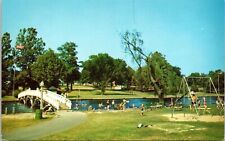 Swinging Childrens Playground Municipal Park Salisbury Maryland MD Postcard VTG picture