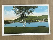 Postcard Camden ME Maine Scenic Harbor & Mt. Battie Vintage PC picture