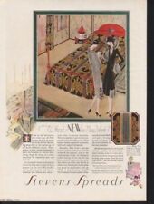 1926 STEVENS BEDSPREAD HOME DECOR INTERIOR DESIGN FLAPPER FASHION AD 13502 picture