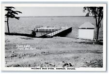 c1940's Chats Lake From Park McCord's Drug Arnprior Ontario RPPC Photo Postcard picture