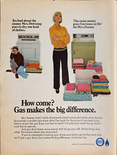 Vintage 1968 American Gas Assoc. 2 Women With Cloths & Dryer Advertisement picture