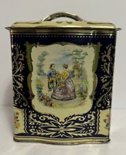 Vintage Britannia De Luxe Toffee Courting couple Motif Blue & Gold Tin picture