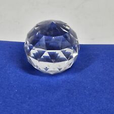Clear Crystal Faceted Ball Prism Paperweight Vintage Swarovski 1.5