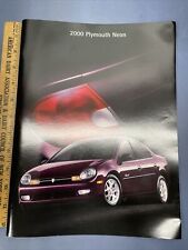 Vintage Nos 2000 Plymouth Neon 24 Page Dealership Brochure Full Color picture