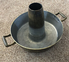 Vintage Asian/Korean/Mongolian Brass/Copper Fire Hot Pot Steamboat With Chimney picture